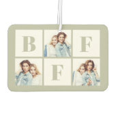 BFF 3 Photo Collage Best Friends Sage Green カーエアーフレッシュナー (裏面)