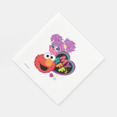 BFF AbbyおよびElmo スタンダードランチョンナプキン (角)