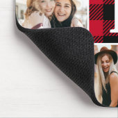 BFF Best Friends Red Plaid Keepsake Pictures マウスパッド (コーナー)