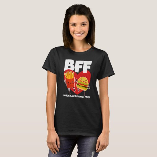 BFF Burger And Fries Tシャツ (正面フル)