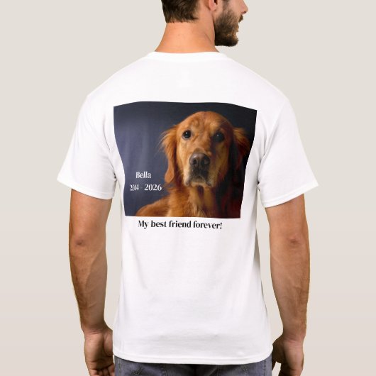 BFF customizable dog memorial Tシャツ (裏面)