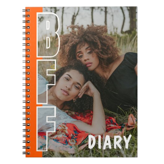 BFF Diary Photo Illusion Orange Notebook ノートブック (正面)