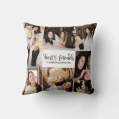 BFF Friends最高のスクリプト写真コラージュ クッション (裏面)