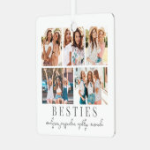 BFF Friends最高の写真クリスマス メタルオーナメント (正面左)