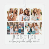 BFF Friends最高の写真クリスマス メタルオーナメント (正面)