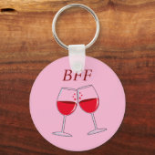 BFF Friends 最高の Foreverボタンキーリング キーホルダー (正面)