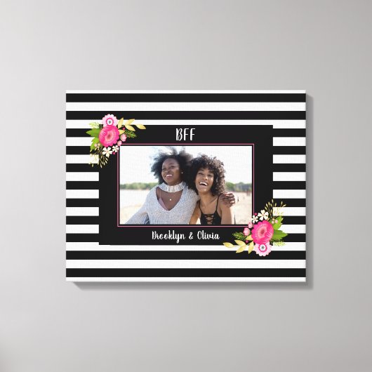 BFF Friends 最高の Forever Photo Block キャンバスプリント (正面)