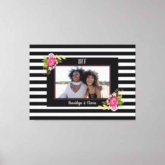 BFF Friends 最高の Forever Photo Block キャンバスプリント (正面)