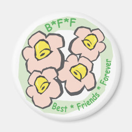 BFF Friends 最高の Forever Pinkの花 マグネット