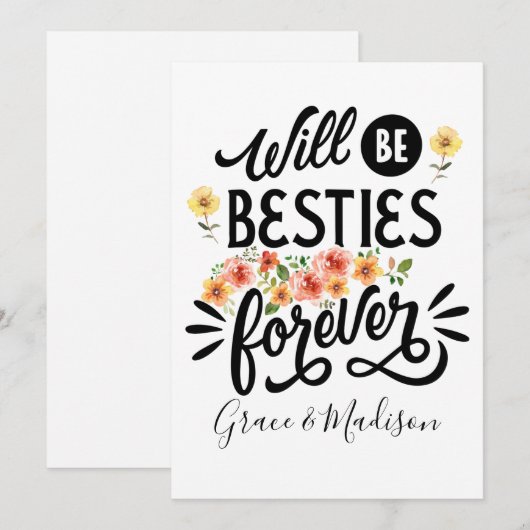 BFF Friends Forever Gift シーズンカード (正面/裏面)