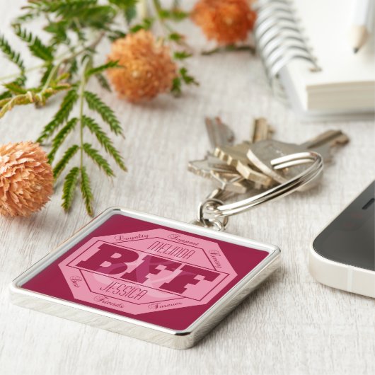 BFF Friendship -名前をカスタムする – キーチェーン (側面)