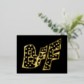 BFF Friendship Dots Gold Foilはがき 箔シーズンポストカード (立ち正面)