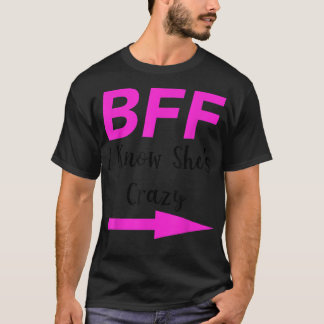 BFF I Know Shes 熱狂する Matching Friends Arrow Tシャツ