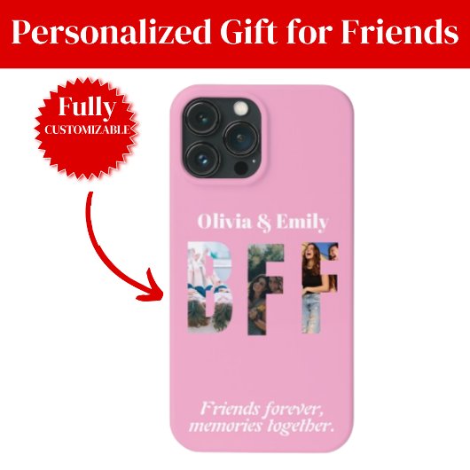 BFF Photo Collage iPhone Case – Gift for Friend Case-Mate iPhoneケース