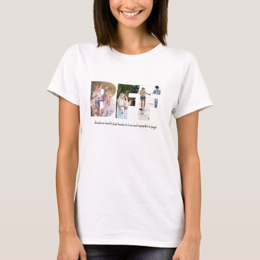 BFF Photo Collage Shirt for friends (友人のためのBFFフォト最 Tシャツ (正面)