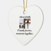 BFF Photo Ornament – Personalized Gift セラミックオーナメント (左)
