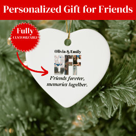 BFF Photo Ornament – Personalized Gift セラミックオーナメント