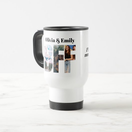 BFF Photo Travel Mug – Personalized Gift トラベルマグ (正面左)