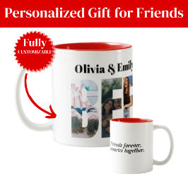 BFF Photo Two-Tone Mug – Personalized Gift ツートーンマグカップ