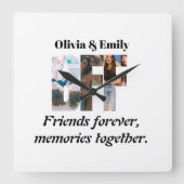 BFF Photo Wall Clock – Personalized Gift スクエア壁時計 (正面)