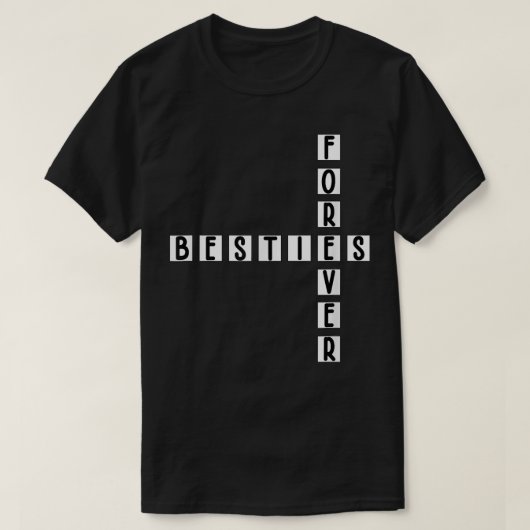 BFF Puzzle & Crossword Fun Besties Forever Tシャツ (デザイン正面)