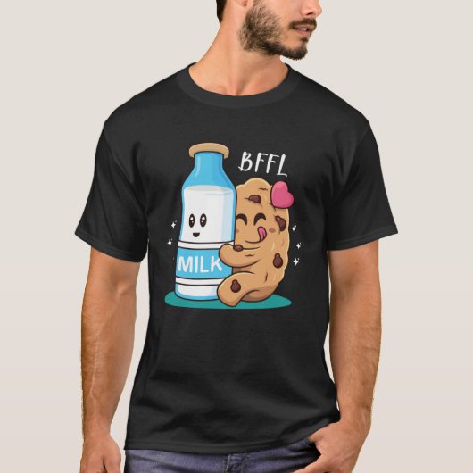 BFFL Best Friend 4 Life Biscuit Hugging Milk Love  Tシャツ (正面)