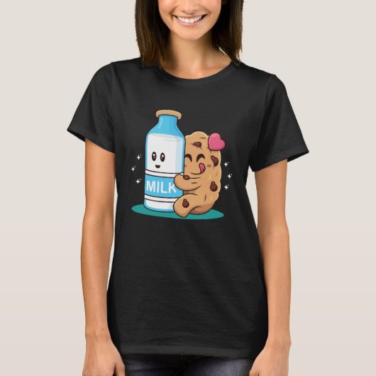 BFFL Best Friend 4 Life Biscuit Hugging Milk Love Tシャツ (正面)