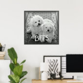 BFFSかわいい犬たちのポスタープリント ポスター (ホームオフィス)