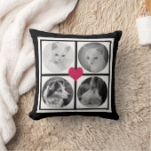 BFFsハートのかわいいInstagramの写真のコラージュ クッション (ブランケット)