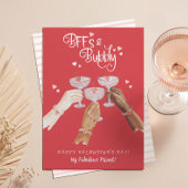 BFFs & Bubbly Happy Galentine's Day Cocktail Cheer シーズンカード