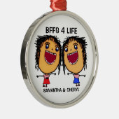 BFFS For Life Cartoon メタルオーナメント (右)