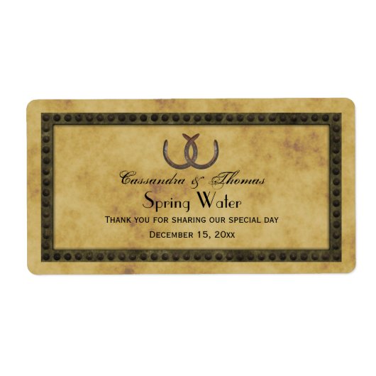 BGの素朴ウォーター動揺してラベルから馬蹄類 ラベル (正面)