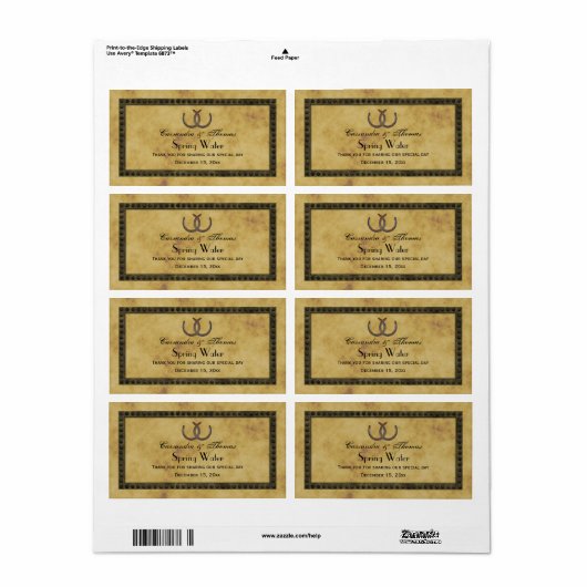 BGの素朴ウォーター動揺してラベルから馬蹄類 ラベル (フルシート)