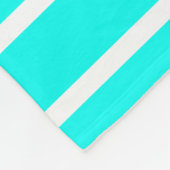 BGストライプパターン書き込みターコイズmandala +バック。 フリースブランケット (角)