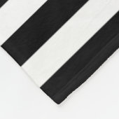 BGストライプパターン黒+背景 フリースブランケット (角)