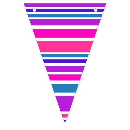 BGストライプパターンIII色+背中とアイディア バンティングフラッグ (第1の旗)