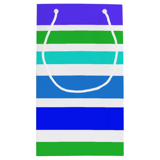 BGストライプパターンIV色+背景 スモールペーパーバッグ (裏面)