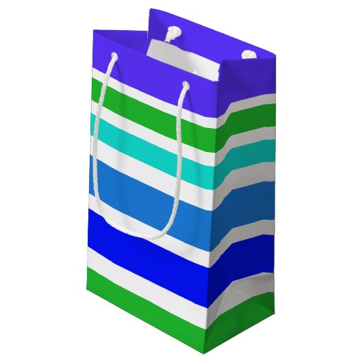 BGストライプパターンIV色+背景 スモールペーパーバッグ (裏面アングル)