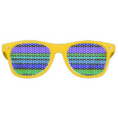 BGストライプパターンIV色+背景 レトロサングラス (正面)