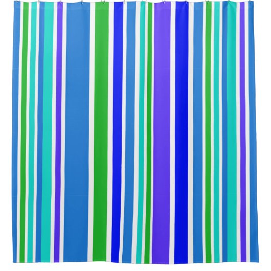 BGストライプパターンIV +背中とアイディア シャワーカーテン (正面)