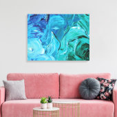 BG絵を描ファインアート抽象デザインアートバックグラウンド キャンバスプリント (インサイチュ (リビング))