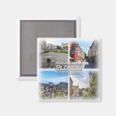 BG0014ヨーロッパ，ブルガリア，プロブディフ，冷蔵庫 マグネット (正面/裏面)