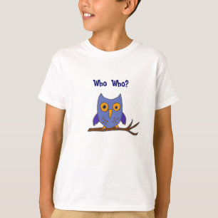 BG-おもしろいだれフクロウの漫画のワイシャツ Tシャツ