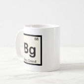 Bg - ベビーグランドピアノ 化学周期表 コーヒーマグカップ (正面左)