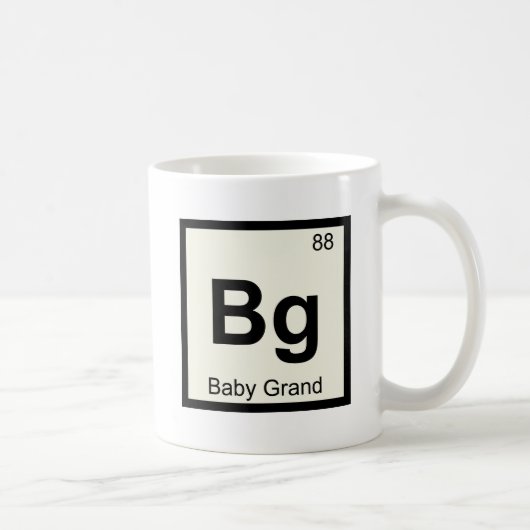 Bg - ベビーグランドピアノ 化学周期表 コーヒーマグカップ (右)