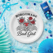 BgmバートガールIIクラシック – スケルトンハートハンド ペーパープレート (パーティー)