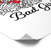 BgmバートガールIIクラシック – スケルトンハートハンド ポスター (角)