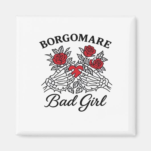 BgmバートガールIIクラシック – スケルトンハートハンド マグネット (正面)