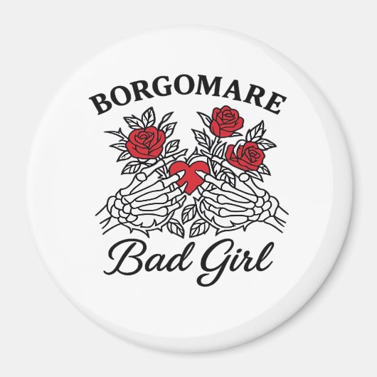 BgmバートガールIIクラシック – スケルトンハートハンド マグネット (正面)