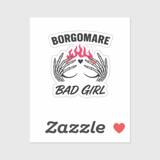 BgmバートガールII – スケルトンハートハンド シール (シート)